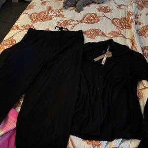 SKIMS Black Knit Set